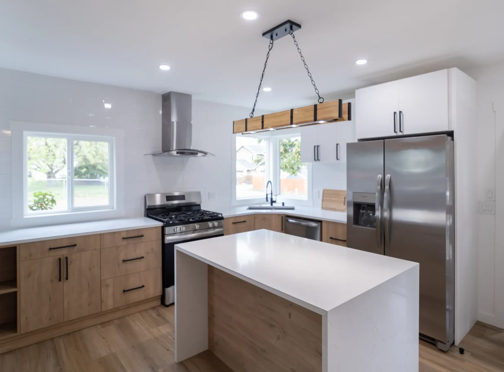 Modern Wooden Kitchen Remodel In Residential Home In Washington