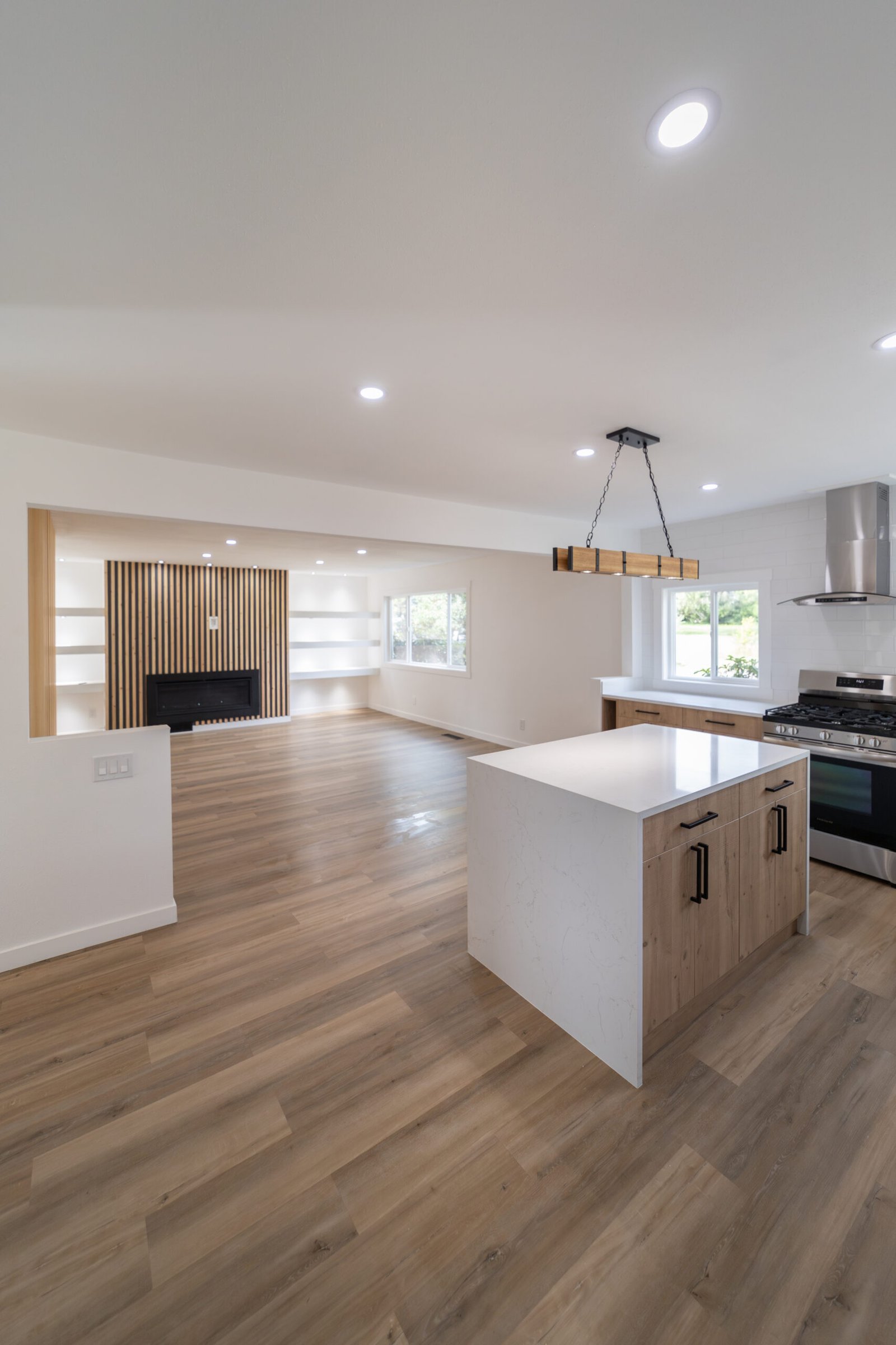 Modern Kitchen With Warm Wood And White Finishes Kitchen Remodel in Mercer Island, WA by FDC Construction project photo 4