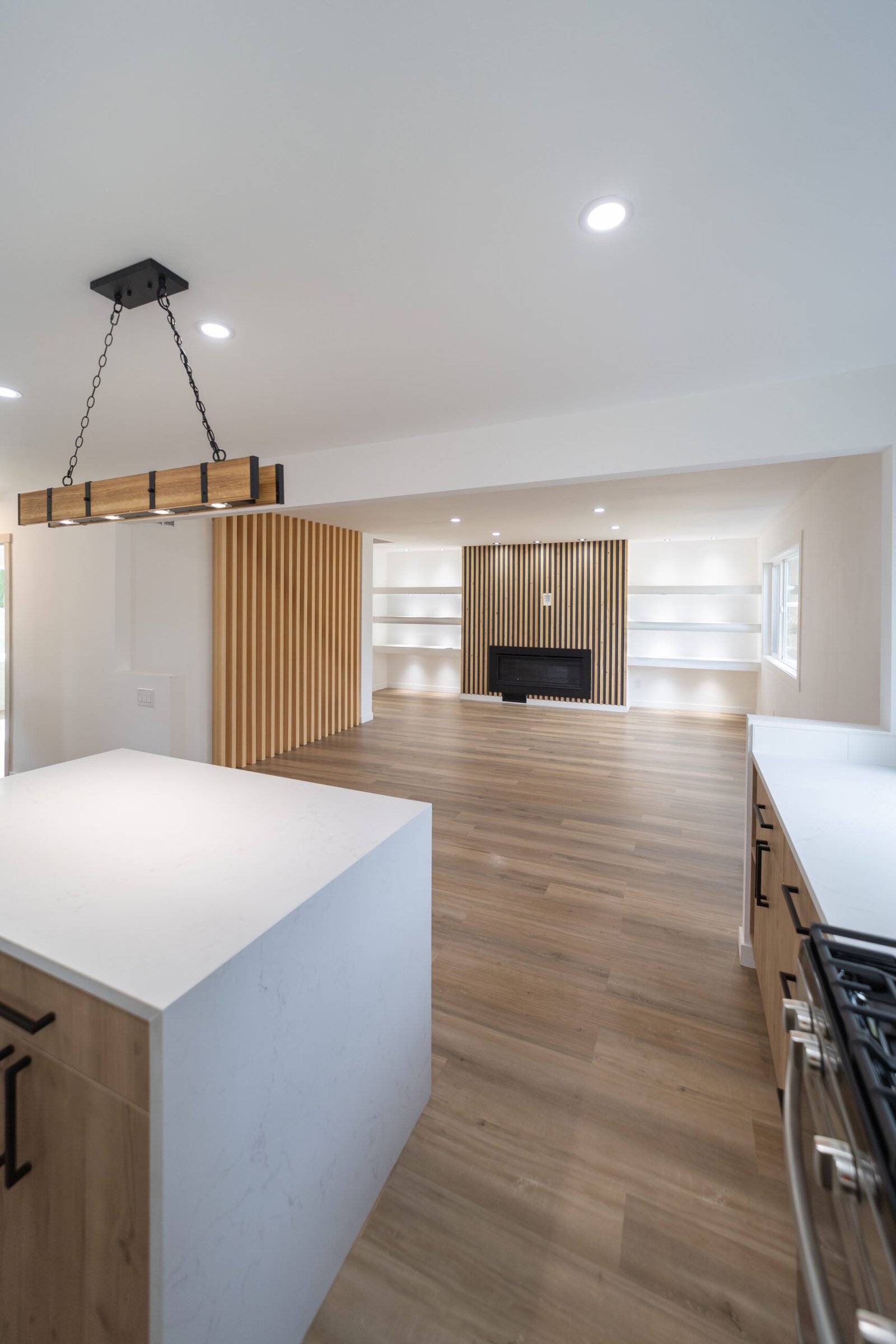 Modern Kitchen With Warm Wood And White Finishes Kitchen Remodel in Mercer Island, WA by FDC Construction project photo 3