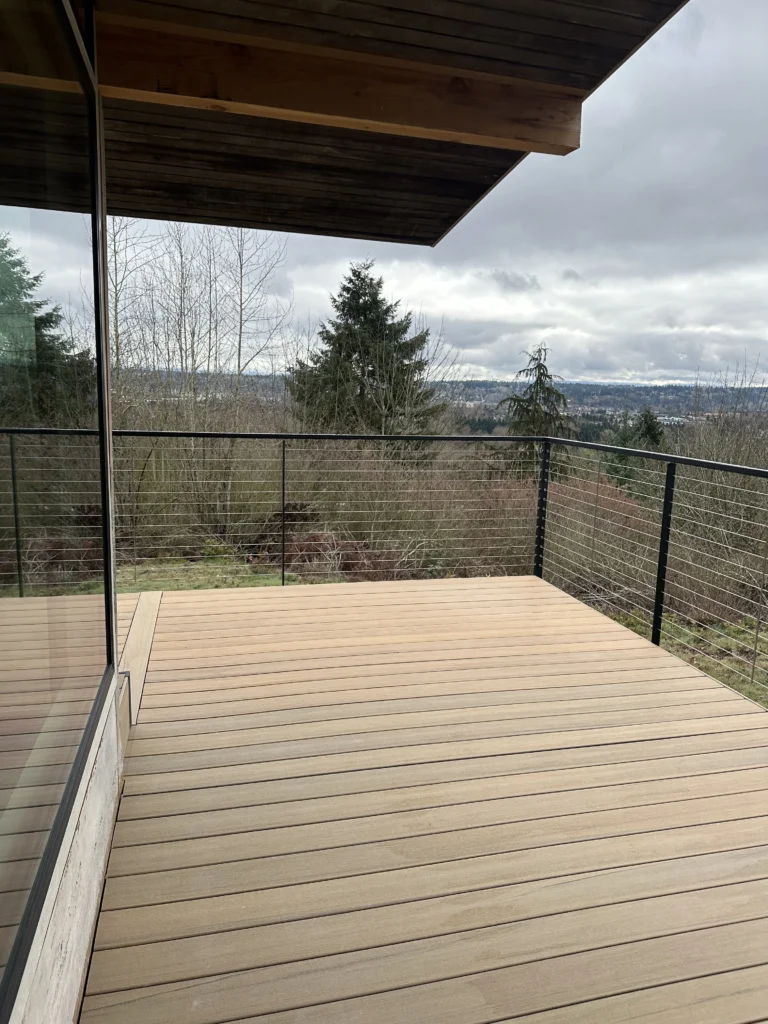 Deck With Cable Railing